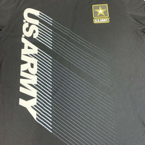 US Army Mens T Shirt Military Tee Size Large Black Short Sleeve Veteran - Picture 3 of 10